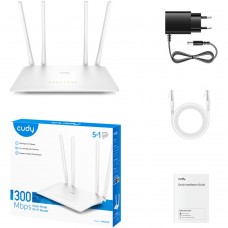 Маршрутизатор Cudy WR300S, Wi-Fi, 802.11b/g/n, 300Mbps 2.4GHz, 5×10/100Mbps, 4×5dBi an, WiFi, IPv6 (WR300S)