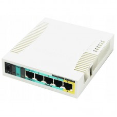 Маршрутизатор Mikrotik RB951Ui-2HnD, N300, 600MHz/128Mb, 5х100Мбіт, 1хUSB, 1000mW, PoE in, PoE out, (RB951UI-2HND)