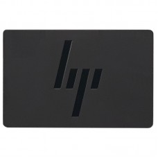 Наклейка на ноутбук HP металева 65х45 мм, темні літери (235562)