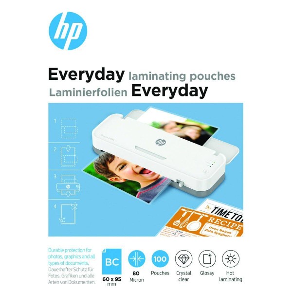 Плівка для ламінування HP Everyday Laminating Pouches, Business Card Size, 80 Mic, 60 x 95, 100 pcs (9157)