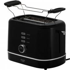 Тостер Adler AD 3224 black 850Вт/ 2 відділення/7 режимів підсмажування/розморожування/підігрів булок (AD3224B)