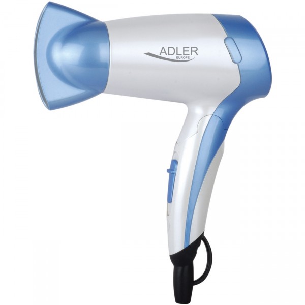 Фен Adler AD 2222 white 1200Вт/ 2 швидкості/ насадки - 1 шт./ складна ручка (AD2222)