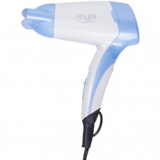 Фен Adler AD 2222 white 1200Вт/ 2 швидкості/ насадки - 1 шт./ складна ручка (AD2222)