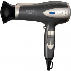 Фен Adler AD 2248 grey champane 2200Вт/ 2 швидкості/ хол.обдув/ темп.режимів-3/ іонізація/ дифузор (AD2248G)