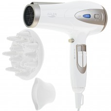 Фен Adler AD 2248 white champagne 2200Вт/ 2 швидкості/ хол.обдув/ темп.режимів-3/ іонізація/ дифузор (AD2248W)