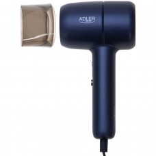 Фен Adler AD 2279b blue 1800Вт/ 2 швидкості/ хол.обдув/ темп.режимів-2/іонізація/ насадки - 1 шт. (AD2279B)