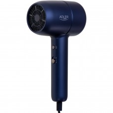 Фен Adler AD 2279b blue 1800Вт/ 2 швидкості/ хол.обдув/ темп.режимів-2/іонізація/ насадки - 1 шт. (AD2279B)