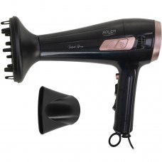 Фен Adler AD 2283 black 2400Вт/ 2 швидкості/ хол.обдув/ темп.режимів-3/ ахист від перегріву (AD2283B)