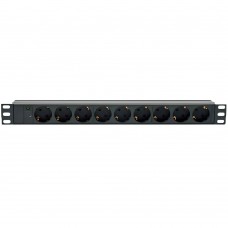 Фільтр мережевий 220В, 9 розеток, 19", 1U, 10А, чорний, Kingda (KD-GER(16)N1009WKPB19A-C1)