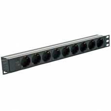 Фільтр мережевий 220В, 9 розеток, 19", 1U, 10А, чорний, Kingda (KD-GER(16)N1009WKPB19A-C1)
