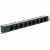 Фільтр мережевий 220В, 9 розеток, 19", 1U, 10А, чорний, Kingda (KD-GER(16)N1009WKPB19A-C1)