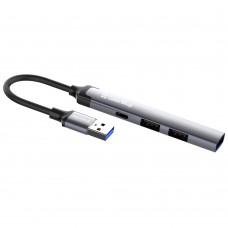 Хаб USB 3.0 -&gt 2xUSB 2.0+1xUSB 3.0+1xUSB-C Grey ColorWay (CW-HUB05)