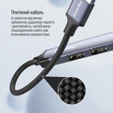 Хаб USB 3.0 -&gt 2xUSB 2.0+1xUSB 3.0+1xUSB-C Grey ColorWay (CW-HUB05)