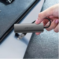Хаб USB 3.0 -&gt 4xUSB-A 3.0, 1м, Black J15 Acefast (6974316285908)