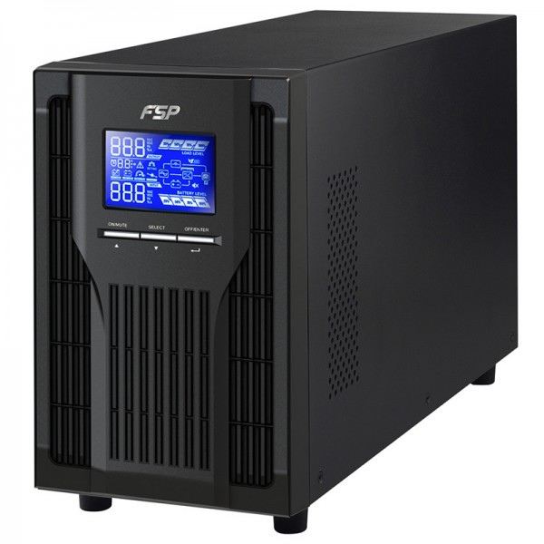 ДБЖ FSP Champ 1 kVA, Tower, Schuko (CH-1101TS), 1000VA/900W, Online, 3*Schuko,CE (PPF8001300)