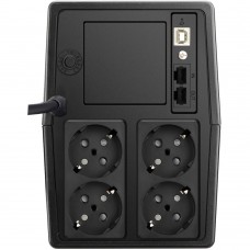 ДБЖ FSP FP1000, 1000ВА/600Вт, Lin-Int, USB/RJ45, Schuko*4, AVR, Black (PPF6000614)