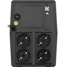 ДБЖ FSP iFP-1000, 1000ВА/600Вт, Lin-Int, LCD (дисплей), Schuko*4, USB, Black, (PPF6001306)