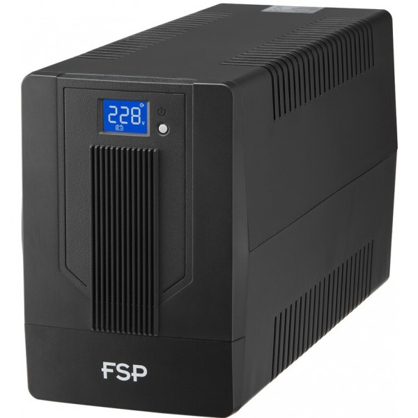 ДБЖ FSP iFP-600, 600ВА/360Вт, Lin-Int, LCD (дисплей), Schuko*2, USB, Black, (PPF3602800)