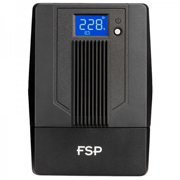 ДБЖ FSP iFP-800, 800ВА/480Вт, Lin-Int, LCD (дисплей), Schuko*2, USB, Black (PPF4802003)