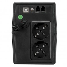 ДБЖ FSP iFP-800, 800ВА/480Вт, Lin-Int, LCD (дисплей), Schuko*2, USB, Black (PPF4802003)