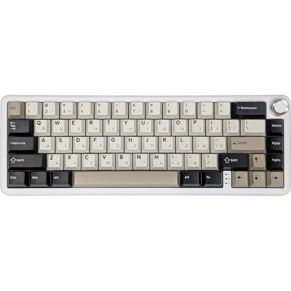 Клавіатура ігрова механічна Attack Shark X66 66кл. RGB, Wireless, Cheese White