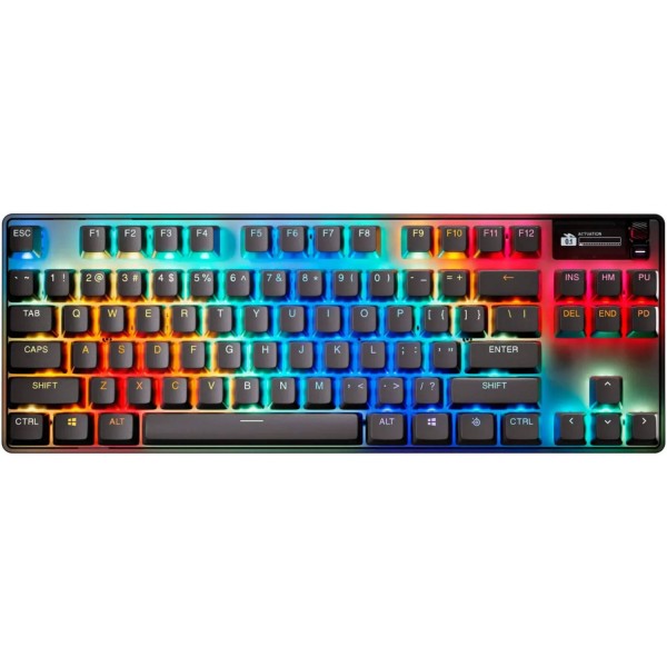 Клавіатура ігрова оптична SteelSeries Apex Pro TKL WL Gen 3 UA HyperMagnetic, OmniPoint 3.0, OLED