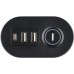 Power filtr 1,5м IOIO SL3000, 1.5м, чорний (3 зах роз + 2 порти USB-A та 1 порт USB-C) (41211)