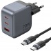 Зарядний пристрій 3xUSB 70W GaN (2хUSB-C+USB-A) + USB-C cable М-М Black Vention (TZ-FEXH0-EU)