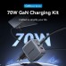 Зарядний пристрій 3xUSB 70W GaN (2хUSB-C+USB-A) + USB-C cable М-М Black Vention (TZ-FEXH0-EU)