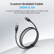 Зарядний пристрій 4xUSB 140W GaN (3хUSB-C+USB-A) + USB-C cable М-М White Vention (TZ-FCOI0-EU)