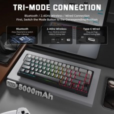 Клавіатура ігрова магнітна Attack Shark X68 Pro HE 66кл. RGB, Wireless, Moonlit Night (X68PROHEML_AS)