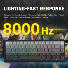 Клавіатура ігрова магнітна Attack Shark X68 Pro HE 66кл. RGB, Wireless, Moonlit Night (X68PROHEML_AS)