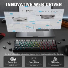 Клавіатура ігрова магнітна Attack Shark X68 Pro HE 66кл. RGB, Wireless, Moonlit Night (X68PROHEML_AS)