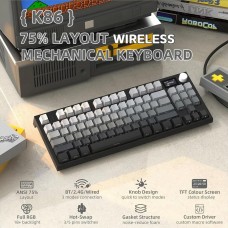 Клавіатура ігрова механічна Attack Shark K86 87кл.RGB,Wireless, Blue Whale перемикачі,Moonlit Night (K86MN_AS)