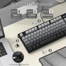 Клавіатура ігрова механічна Attack Shark K86 87кл.RGB,Wireless, Blue Whale перемикачі,Moonlit Night (K86MN_AS)