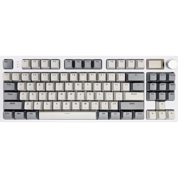 Клавіатура ігрова механічна Attack Shark K86 87кл.RGB,Wireless, Business Gray (K86BG_AS)