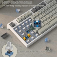 Клавіатура ігрова механічна Attack Shark K86 87кл.RGB,Wireless, Business Gray (K86BG_AS)