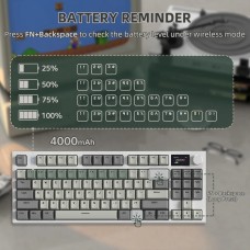Клавіатура ігрова механічна Attack Shark K86 87кл.RGB,Wireless, Business Gray (K86BG_AS)