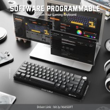 Клавіатура ігрова механічна Attack Shark X66 66кл. RGB, Wireless, Moonlit Night (X66MN_AS)
