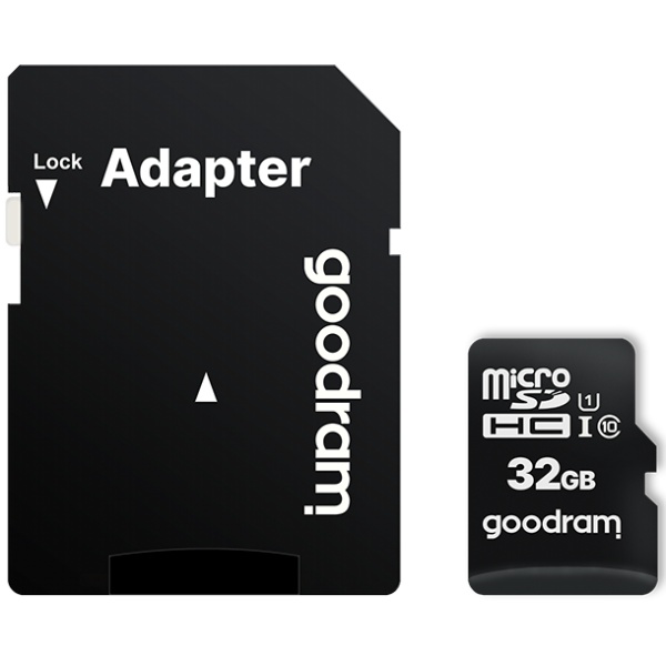 Карта памяти MicroSDHC 32GB UHS-I Class 10 GoodRam + Adapter SD (M1AA-0320R12)