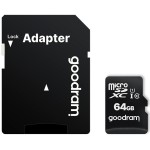 Карта памяти MicroSDXC 64GB UHS-I Class 10 GoodRam + Adapter SD (M1AA-0640R12) Карта памяти MicroSDXC 64GB UHS-I Class 10 GoodRam + Adapter SD (M1AA-0640R12)