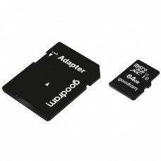 Карта памяти MicroSDXC 64GB UHS-I Class 10 GoodRam + Adapter SD (M1AA-0640R12)