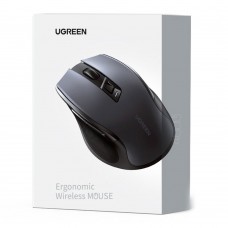 Мышь Ugreen 2.4GHz MU006 Ergonomic Wireless 4000dpi 4кн Silence Design Black