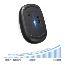 Мышь Ugreen 2.4GHz MU105 Wireless 2400dpi 3кн Blue (90550)