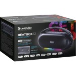 Акустична система 1.0 Defender Beatbox 12, 12Вт, Bluetooth/RGB/FM/USB/TF/MIC/ чорна Акустична система 1.0 Defender Beatbox 12, 12Вт, Bluetooth/RGB/FM/USB/TF/MIC/ чорна