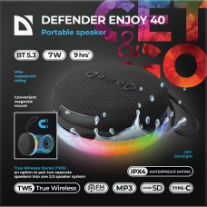 Акустична система 1.0 Defender Enjoy 40 7Вт Magnet/BT/IPX4/FM/TF/TWS