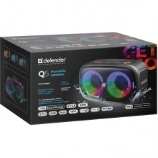 Акустична система 1.0 Defender Q5 20 Вт Bluetooth/FM/USB/TF/IPX5, LED, чорна