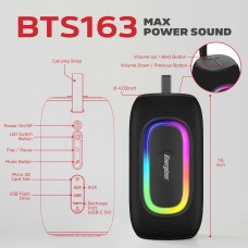 Акустична система 1.0 Energizer 16Вт Bluetooth 5.2/MicroSD/USB/AUX/FM,IPX65, чорна