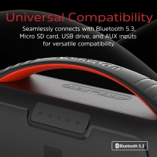 Акустична система 1.0 Energizer 20Вт Bluetooth 5.3 TF/USB/AUX/FM/TWS/MIC, Dual 3” Drivers чорна