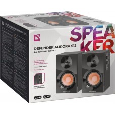 Акустична система 2.0 Defender Aurora S12, 10Вт (RMS) MDF чорна
